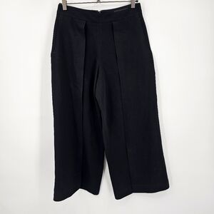 Rag & Bone Black‎ Wide Leg Pleated Crop Pants | Size 2